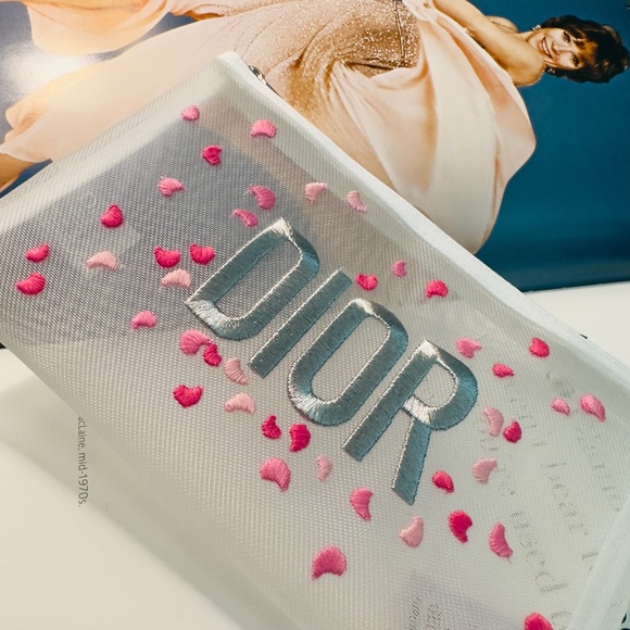 New Christian Dior Floral Design Pouch - Picture 6 of 8